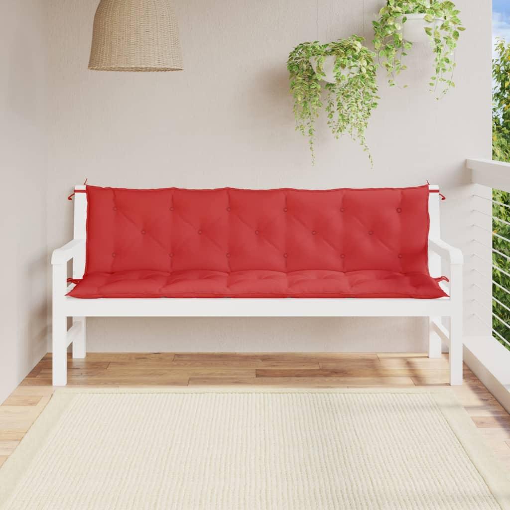 Garden Bench Cushions 2pcs Red 70.9"x19.7"x2.8" Oxford Fabric at Set Shop and Smile
