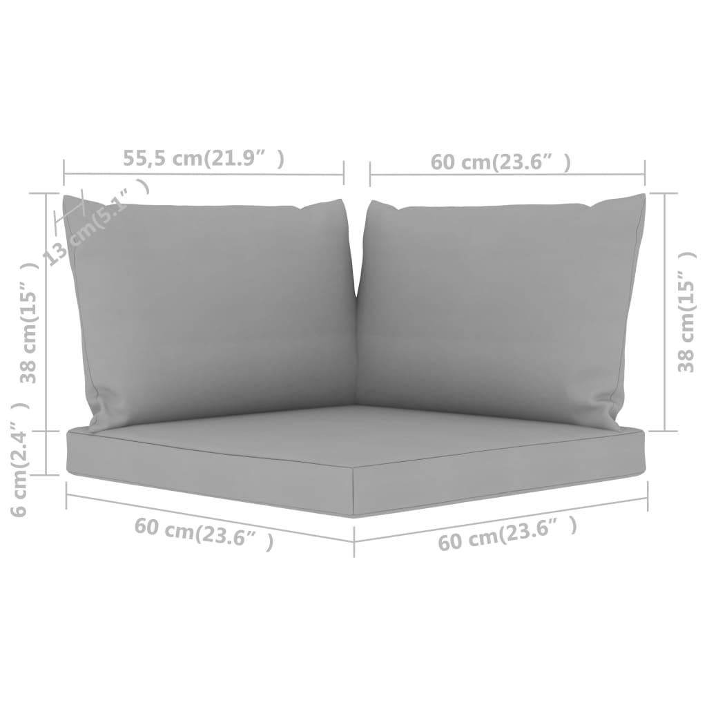 Pallet Sofa Cushions 3 pcs Gray Fabric at Set Shop and Smile