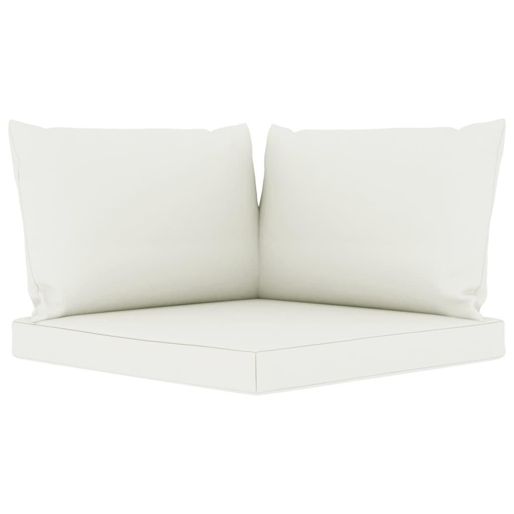 Pallet Sofa Cushions 3 pcs Cream White Fabric at Set Shop and Smile