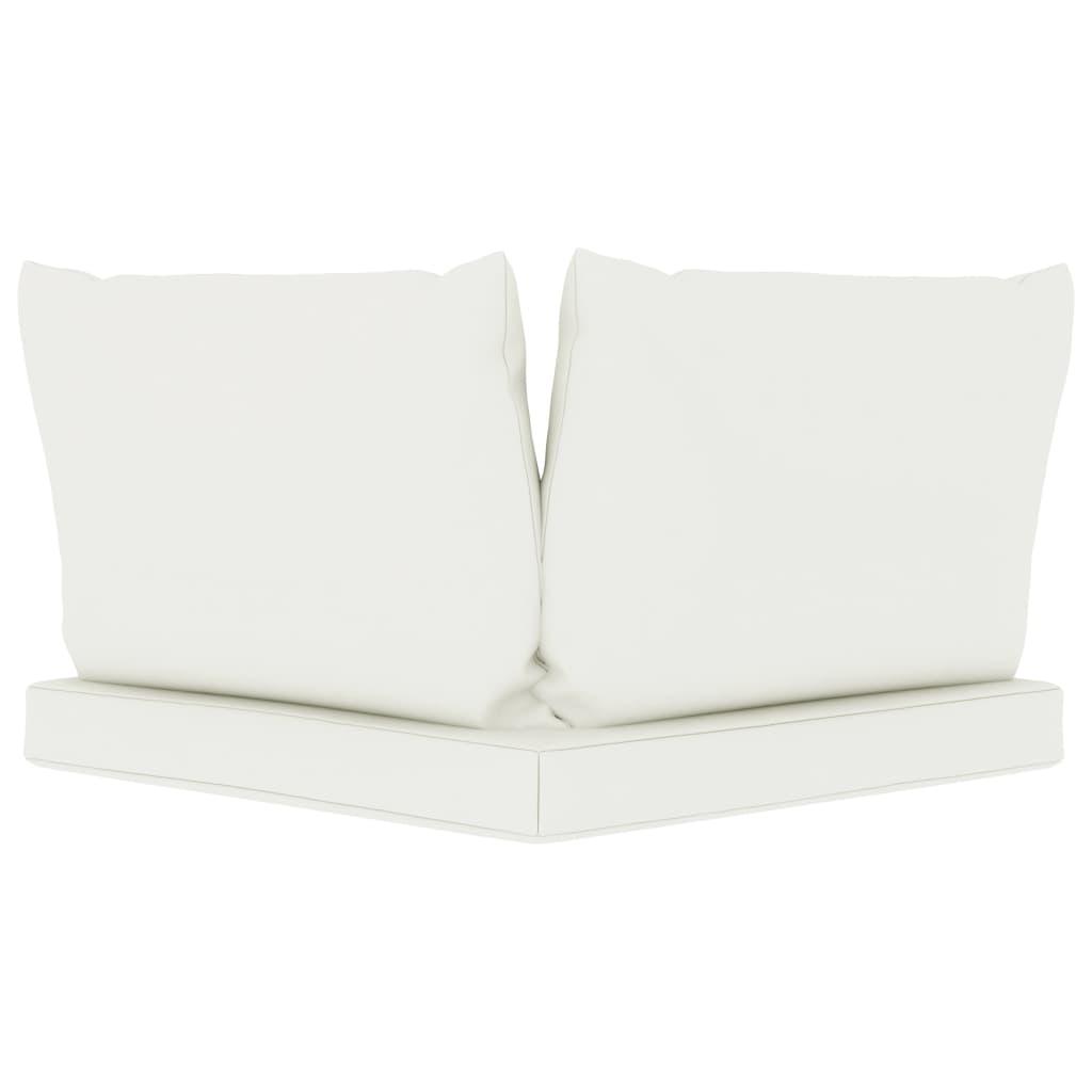 Pallet Sofa Cushions 3 pcs Cream White Fabric at Set Shop and Smile