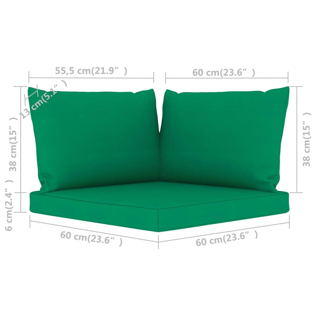 Pallet Sofa Cushions 3 pcs Green Fabric at Set Shop and Smile