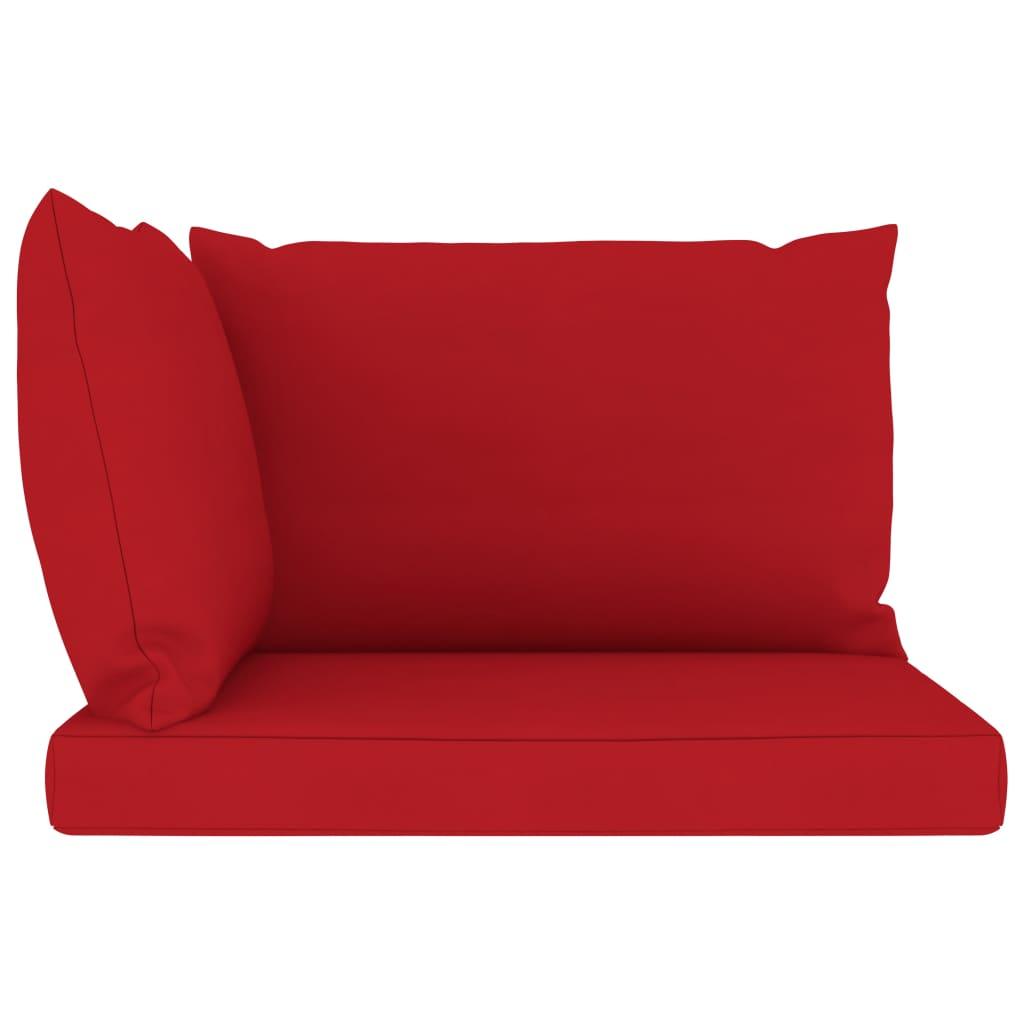 Pallet Sofa Cushions 3 pcs Red Fabric at Set Shop and Smile