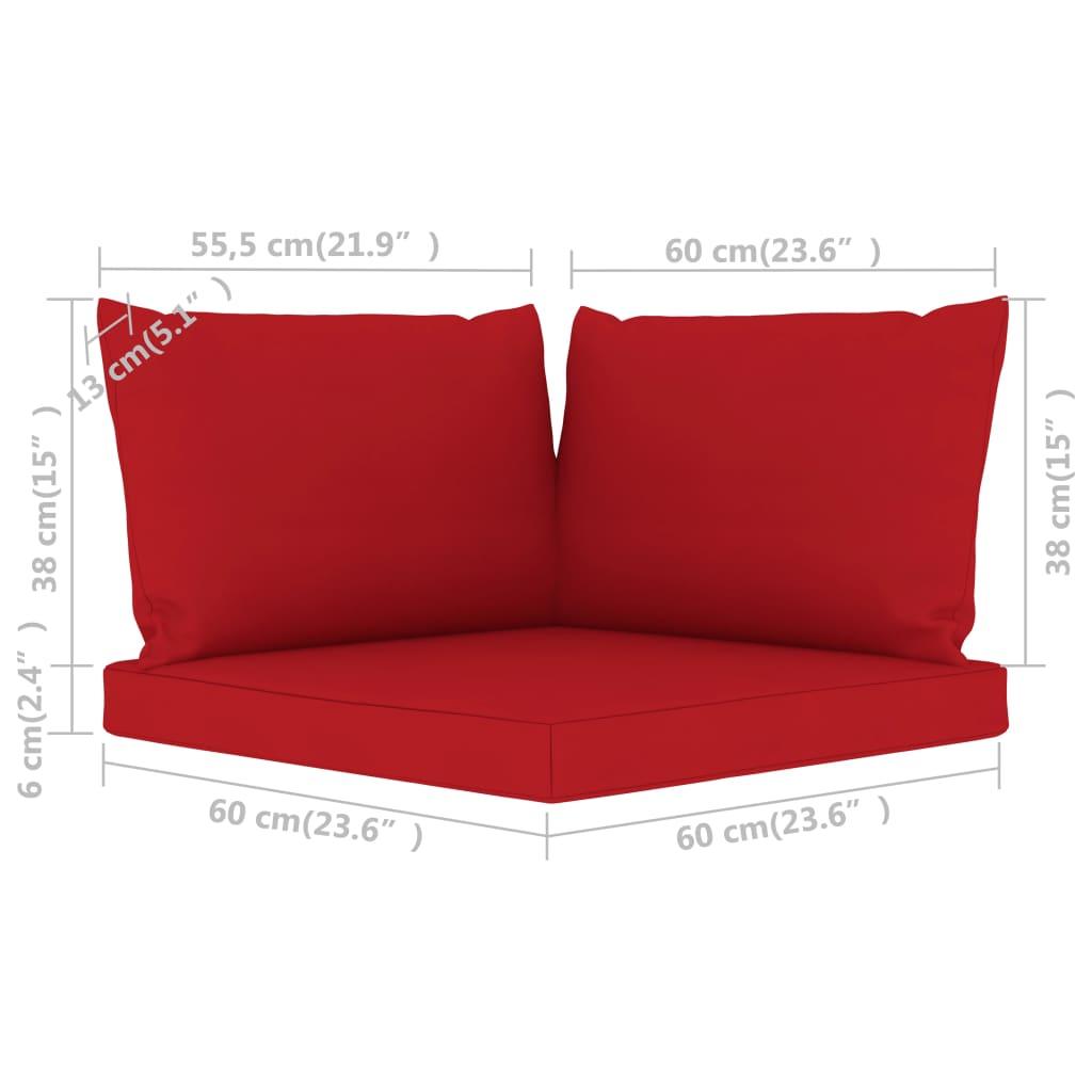 Pallet Sofa Cushions 3 pcs Red Fabric at Set Shop and Smile