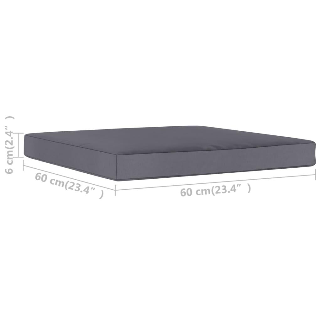 Floor Pallet Cushion 23.6"x23.6"x2.4" Anthracite Fabric at Set Shop and Smile