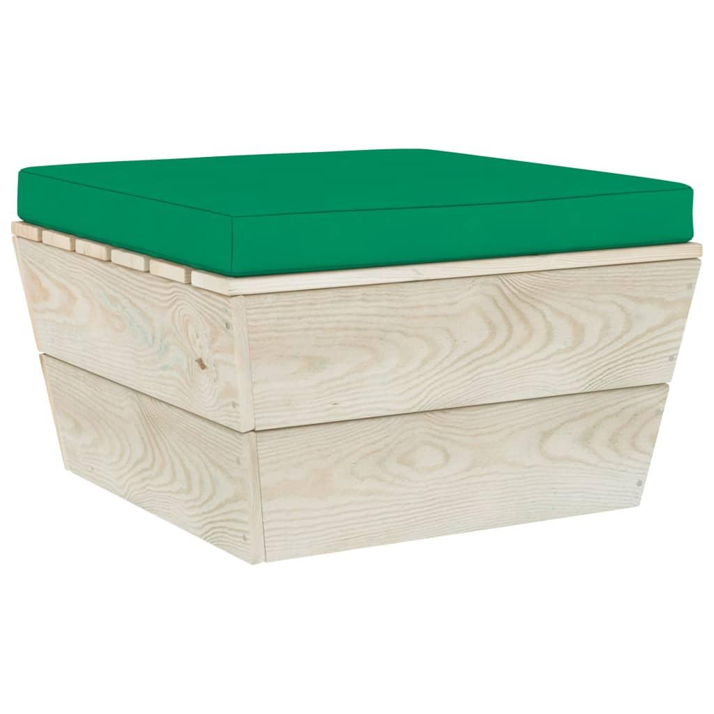 Pallet Ottoman Cushion Green Fabric at Set Shop and Smile