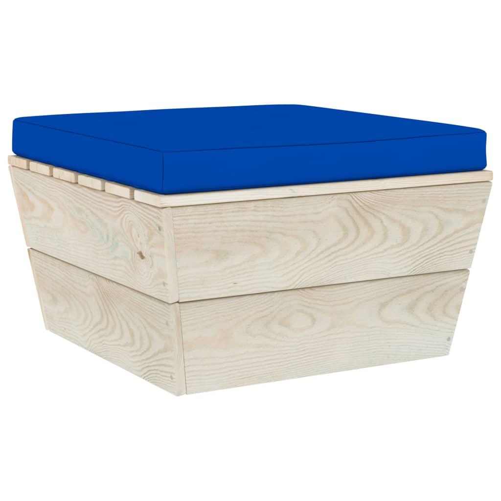 Pallet Ottoman Cushion Blue Fabric at Set Shop and Smile