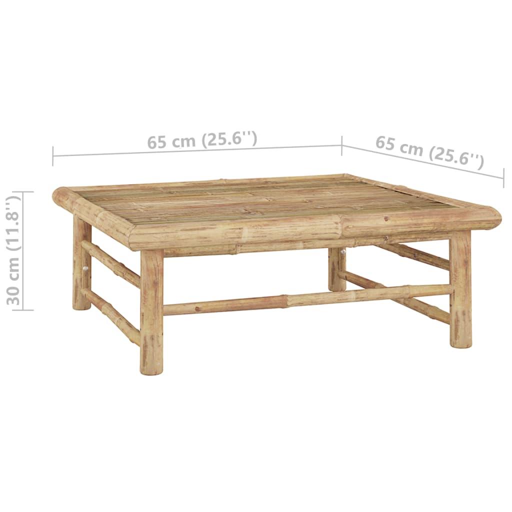 3 Piece Patio Lounge Set with Dark Gray Cushions Bamboo at Set Shop and Smile