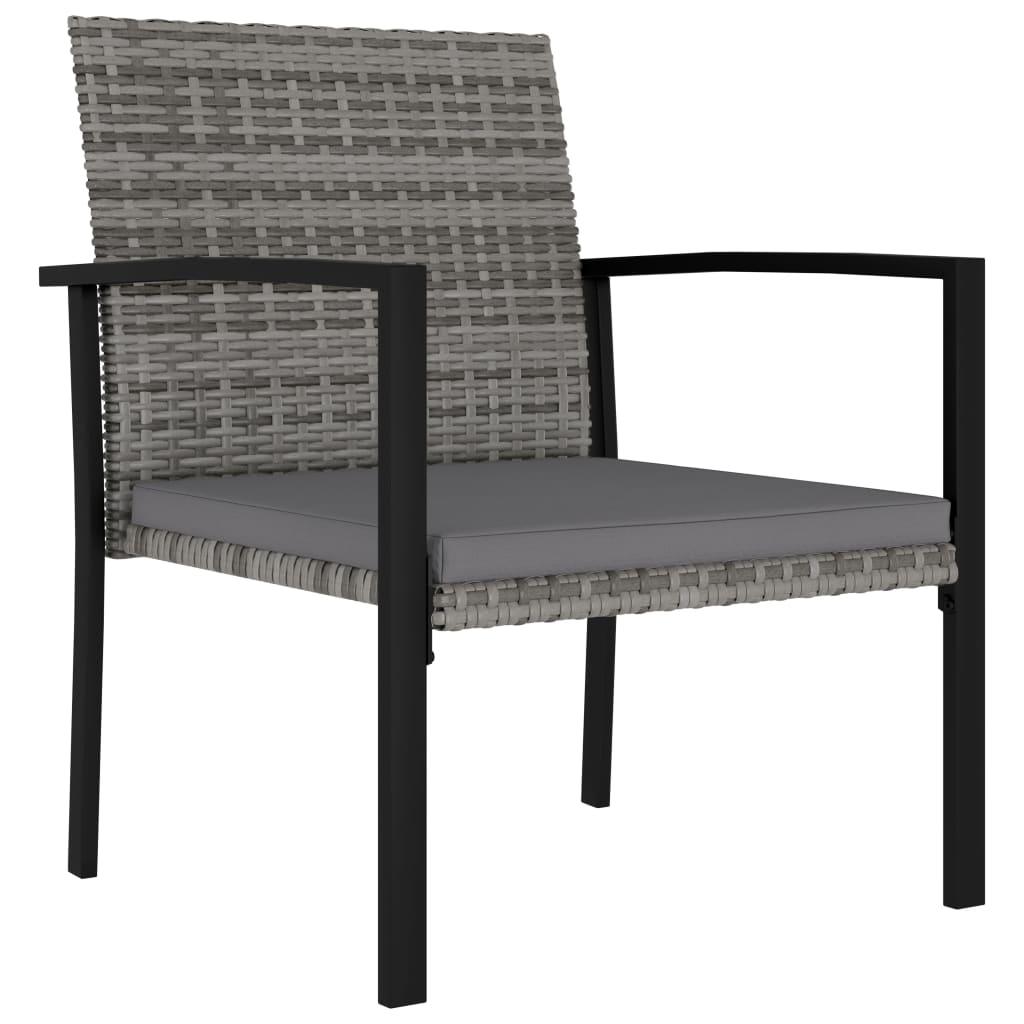 Patio Dining Chairs 4 pcs Poly Rattan Gray at Set Shop and Smile