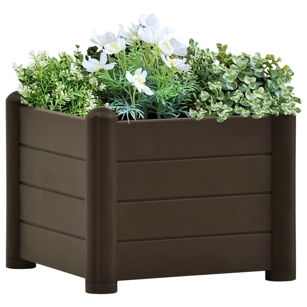 Garden Raised Bed PP Mocha 16.9"x16.9"x13.8" at Set Shop and Smile