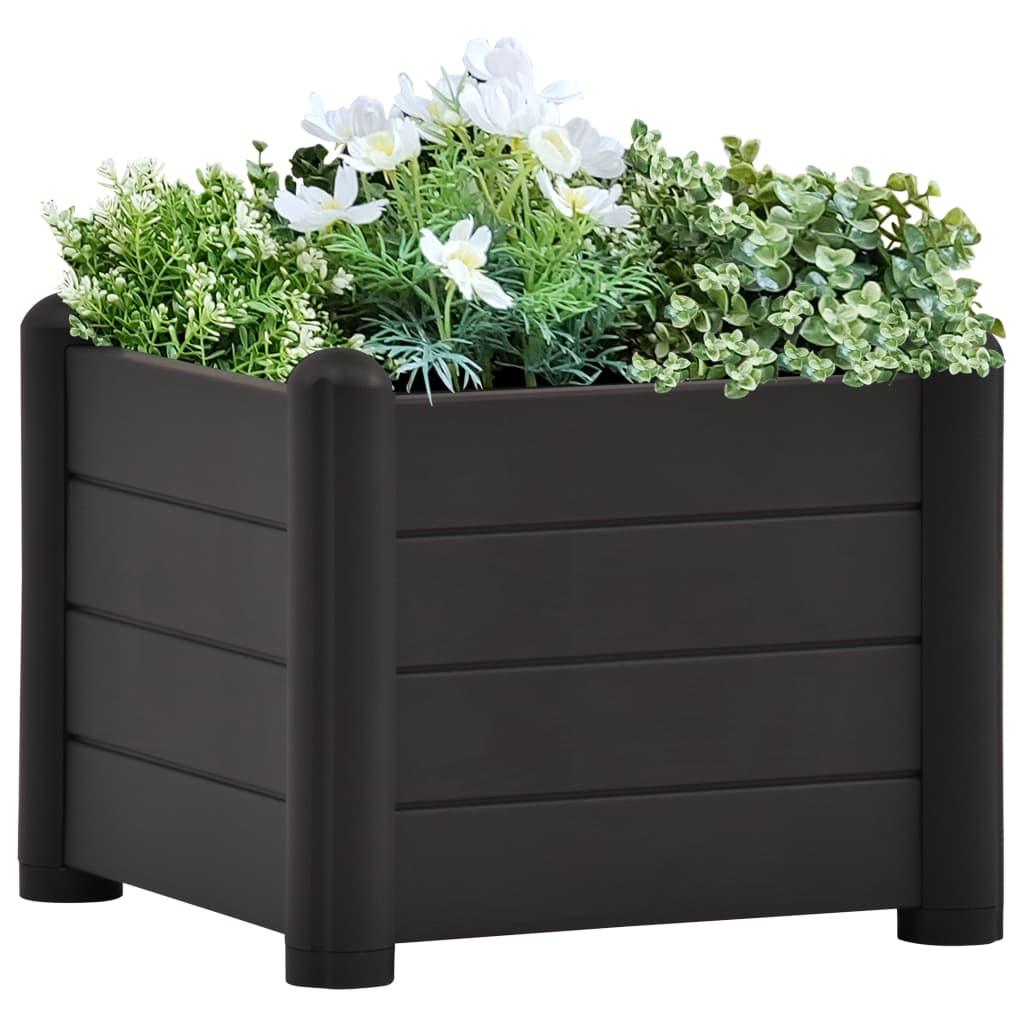 Garden Raised Bed PP Anthracite 16.9"x16.9"x13.8" at Set Shop and Smile