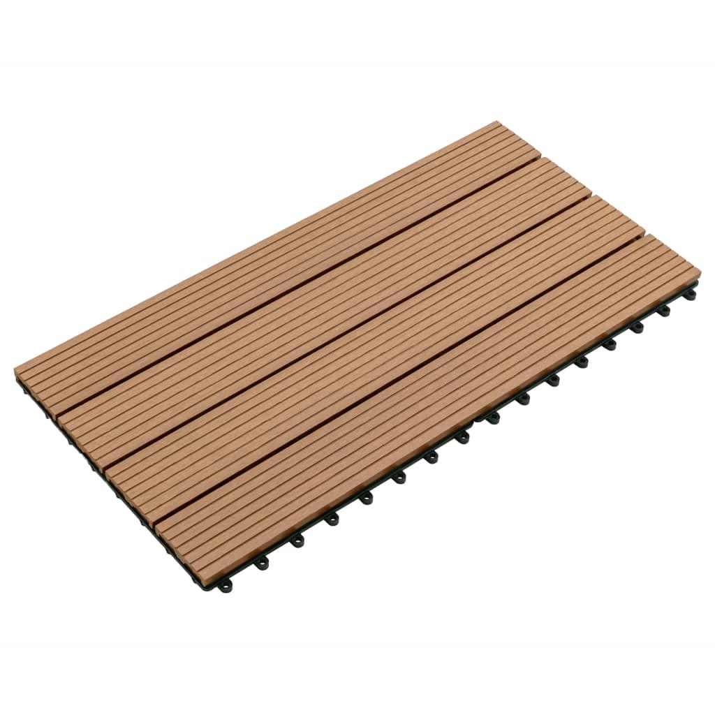 Decking Tiles 6 pcs WPC 23.6"x11.8" 11.6 ft² Brown at Set Shop and Smile
