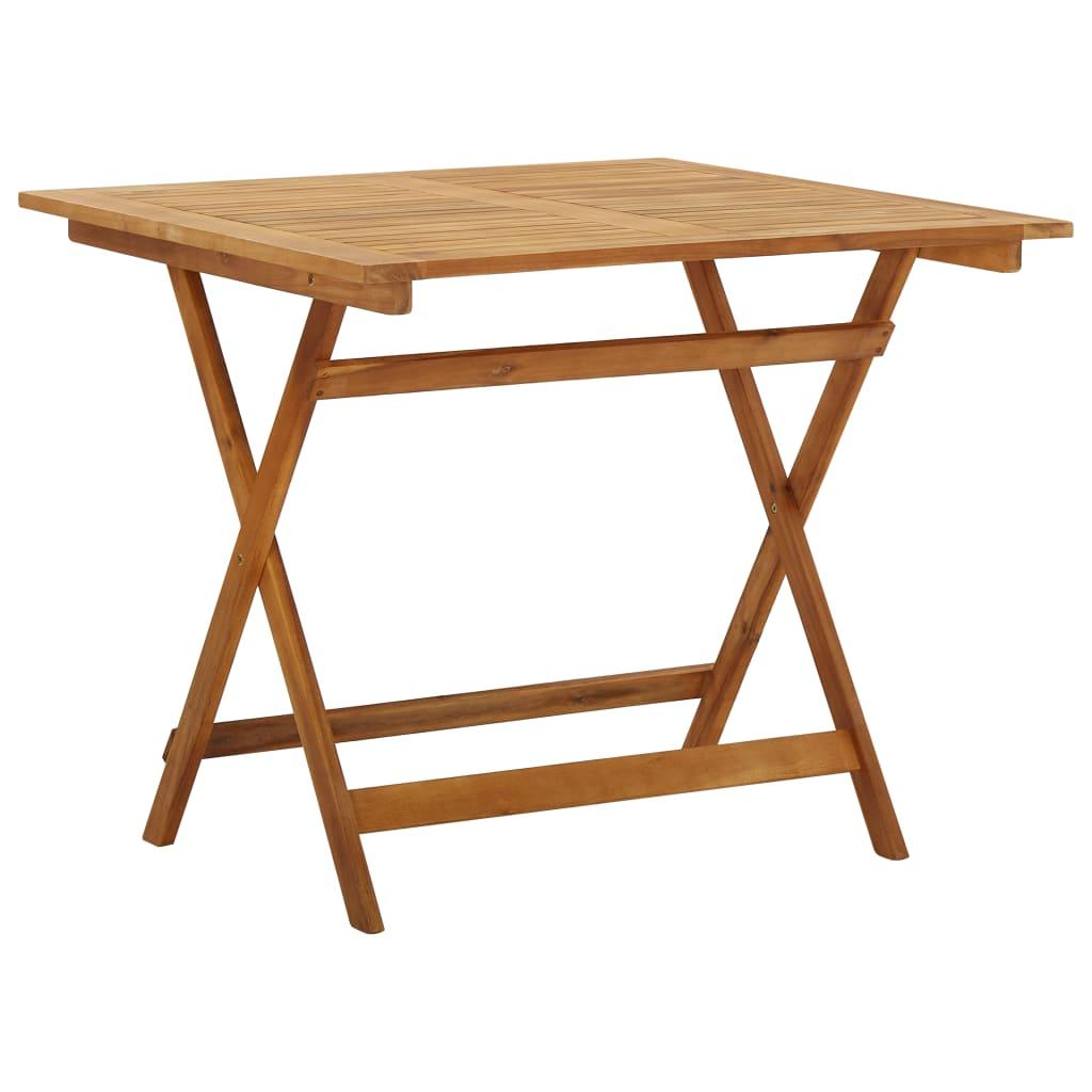Folding Patio Table 35.4"x35.4"x29.5" Solid Acacia Wood at Set Shop and Smile