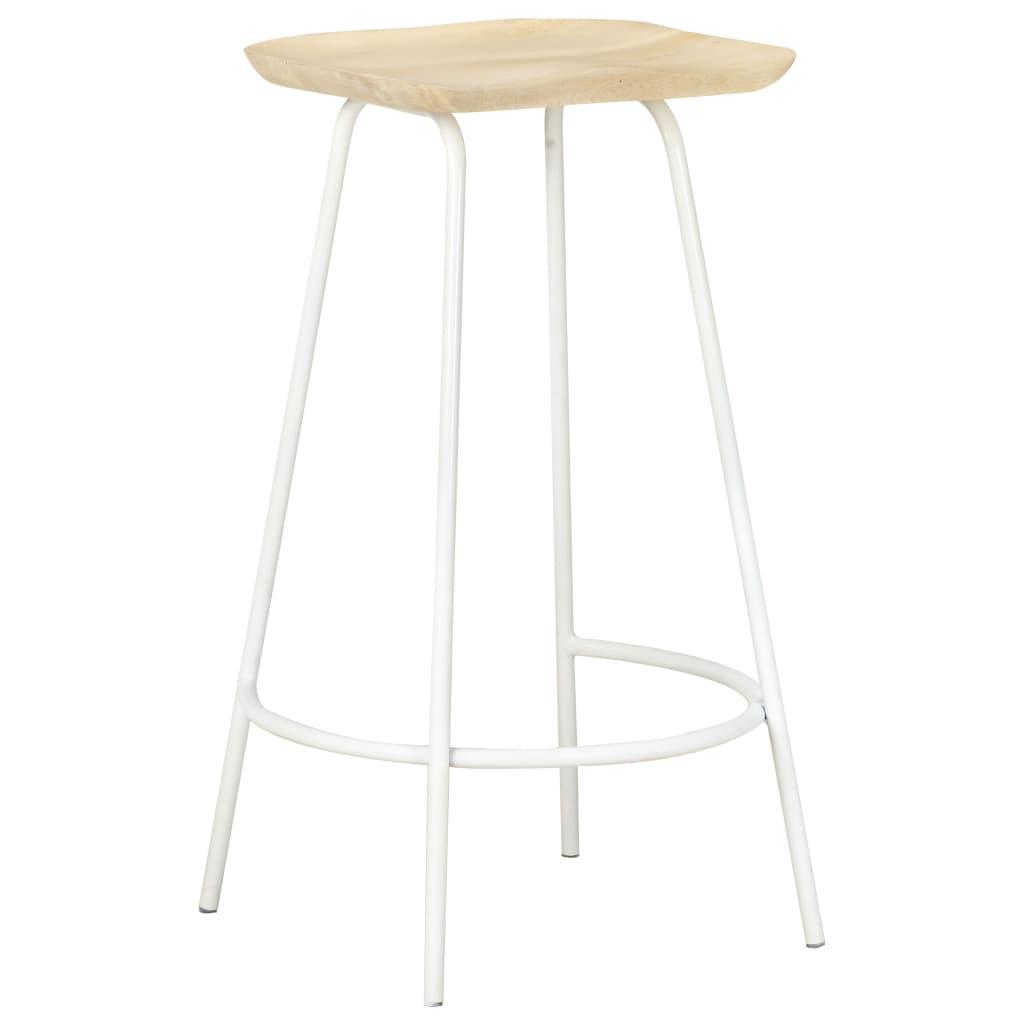 Bar Stools 4 pcs Solid Mango Wood at Set Shop and Smile