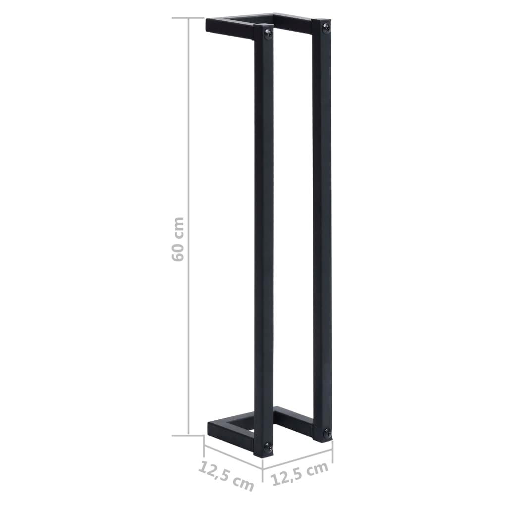 Towel Rack Black 5"x5"x23.6" Iron at Set Shop and Smile