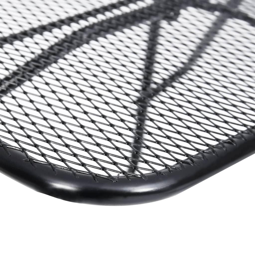 Balcony Table Black 23.6"x15.7" Steel at Set Shop and Smile