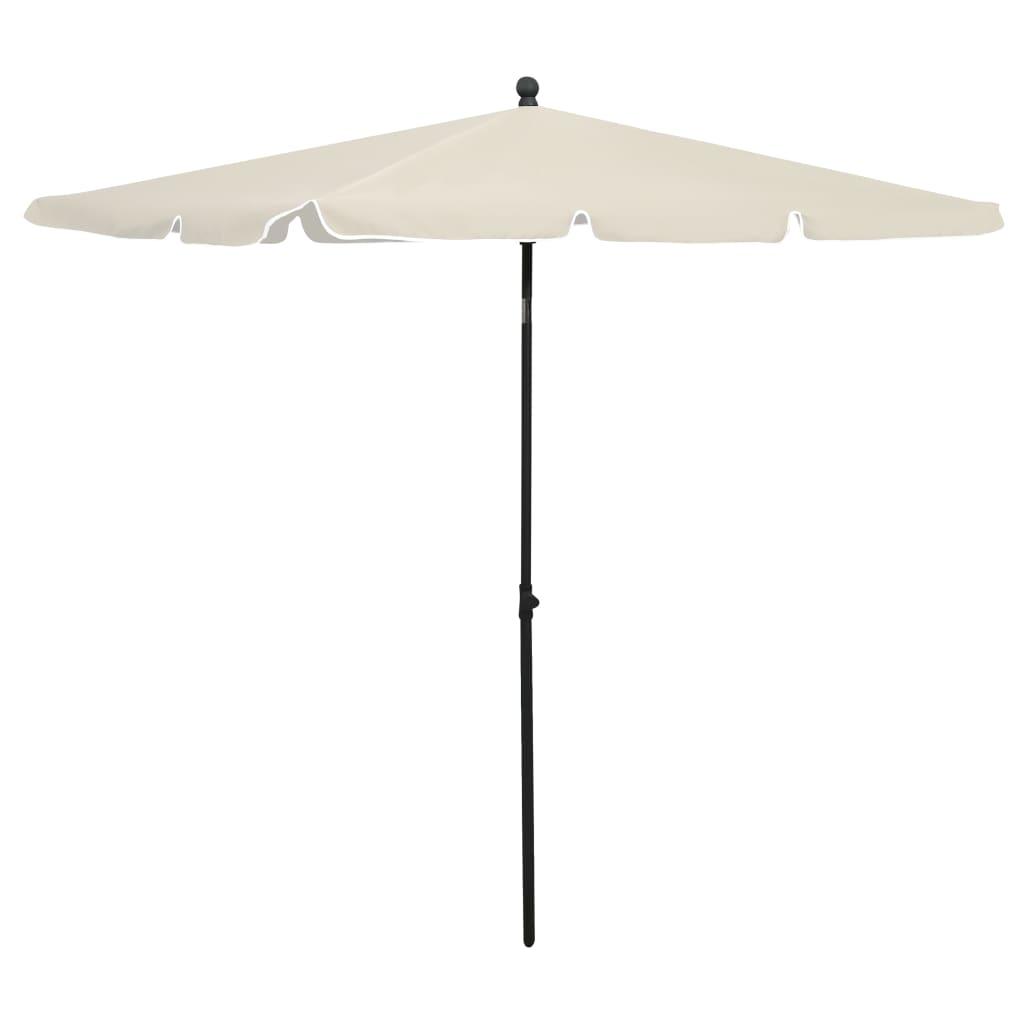 Garden Parasol with Pole 82.7"x55.1" Sand at Set Shop and Smile