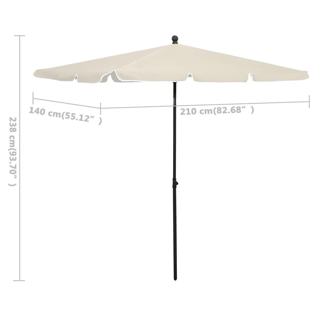 Garden Parasol with Pole 82.7"x55.1" Sand at Set Shop and Smile