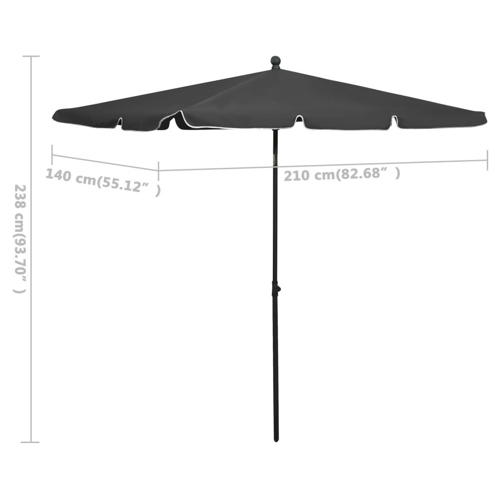 Garden Parasol with Pole 82.7"x55.1" Anthracite at Set Shop and Smile