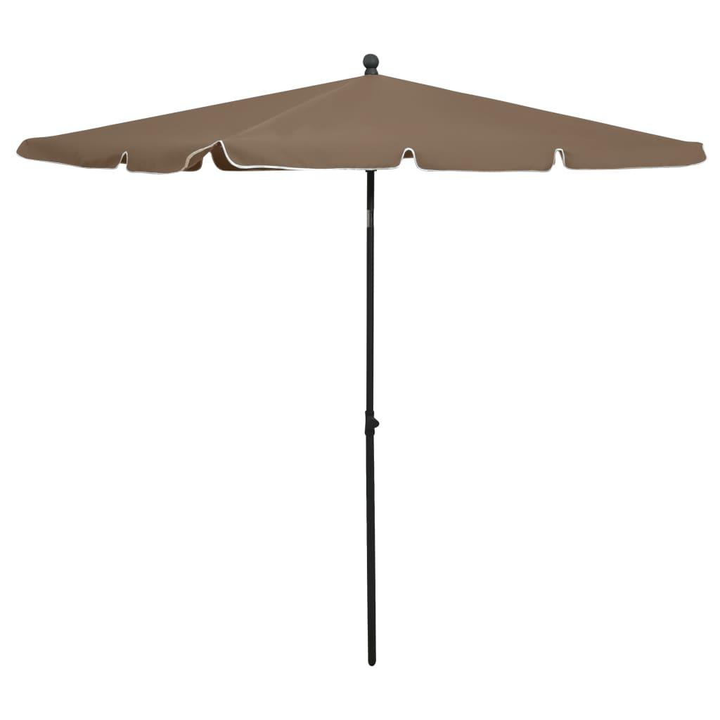 Garden Parasol with Pole 82.7"x55.1" Taupe at Set Shop and Smile