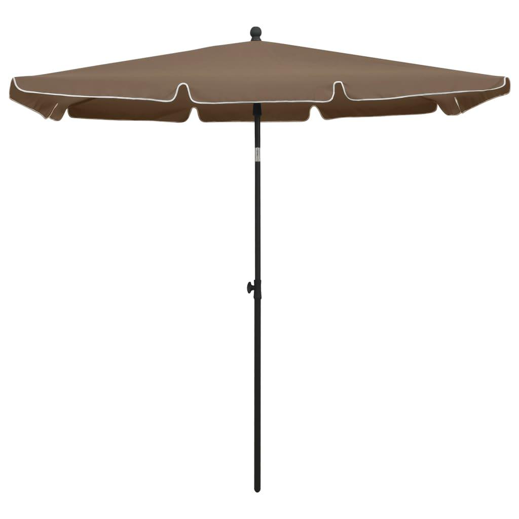 Garden Parasol with Pole 82.7"x55.1" Taupe at Set Shop and Smile