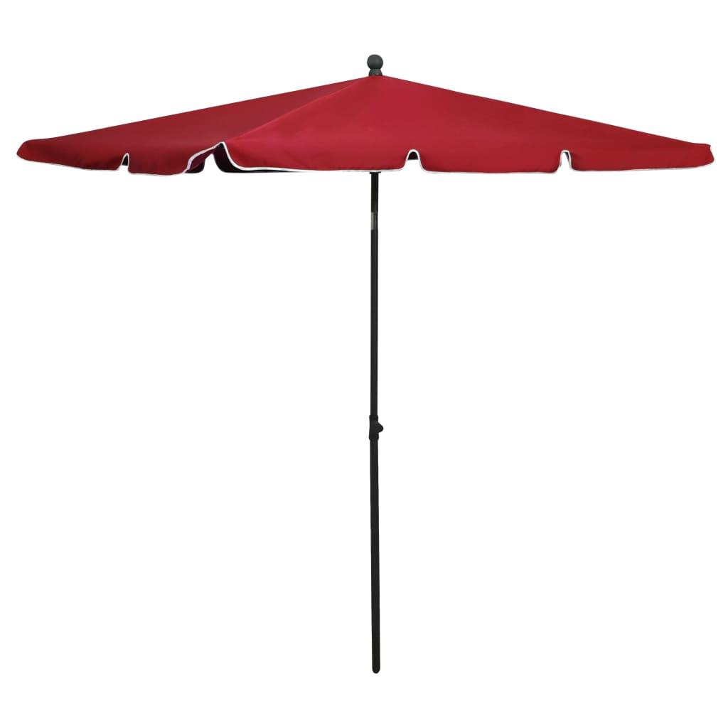 Garden Parasol with Pole 82.7"x55.1" Bordeaux Red at Set Shop and Smile