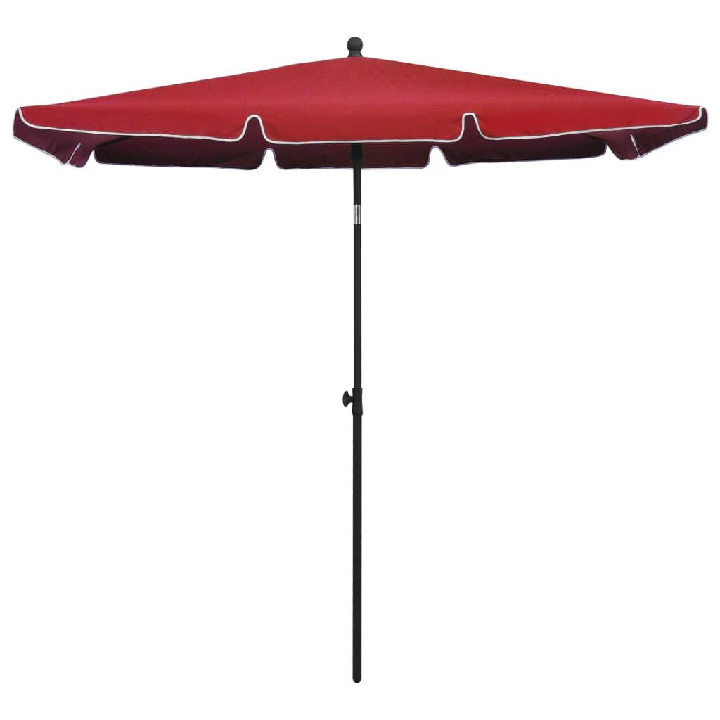Garden Parasol with Pole 82.7"x55.1" Bordeaux Red at Set Shop and Smile