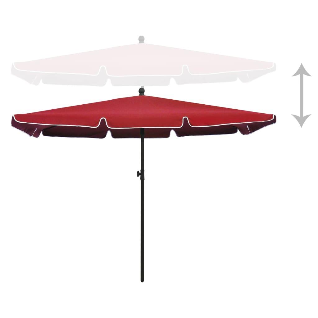 Garden Parasol with Pole 82.7"x55.1" Bordeaux Red at Set Shop and Smile