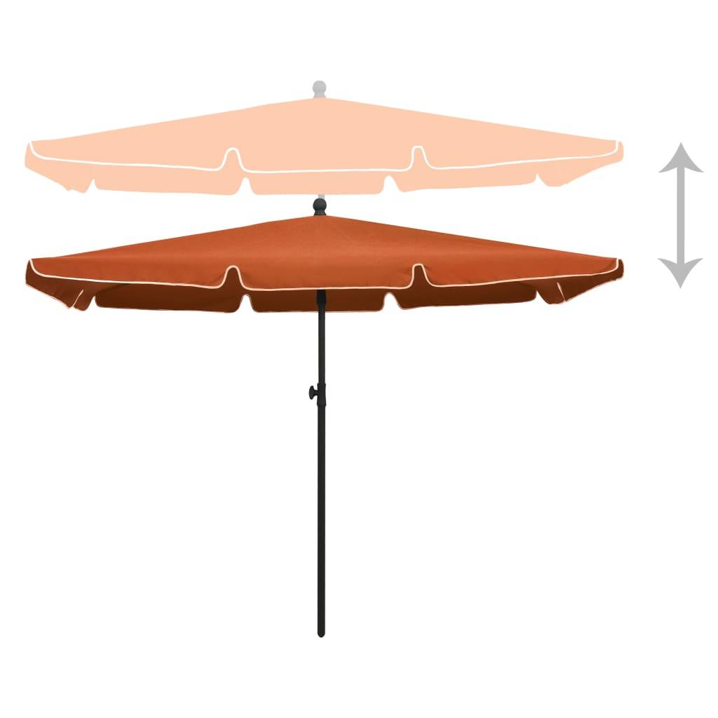 Garden Parasol with Pole 82.7"x55.1" Terracotta at Set Shop and Smile