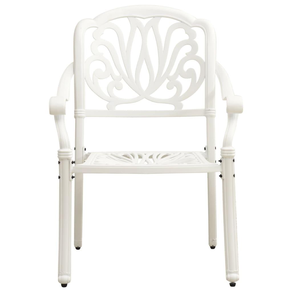 Patio Chairs 2 pcs Cast Aluminum White at Set Shop and Smile