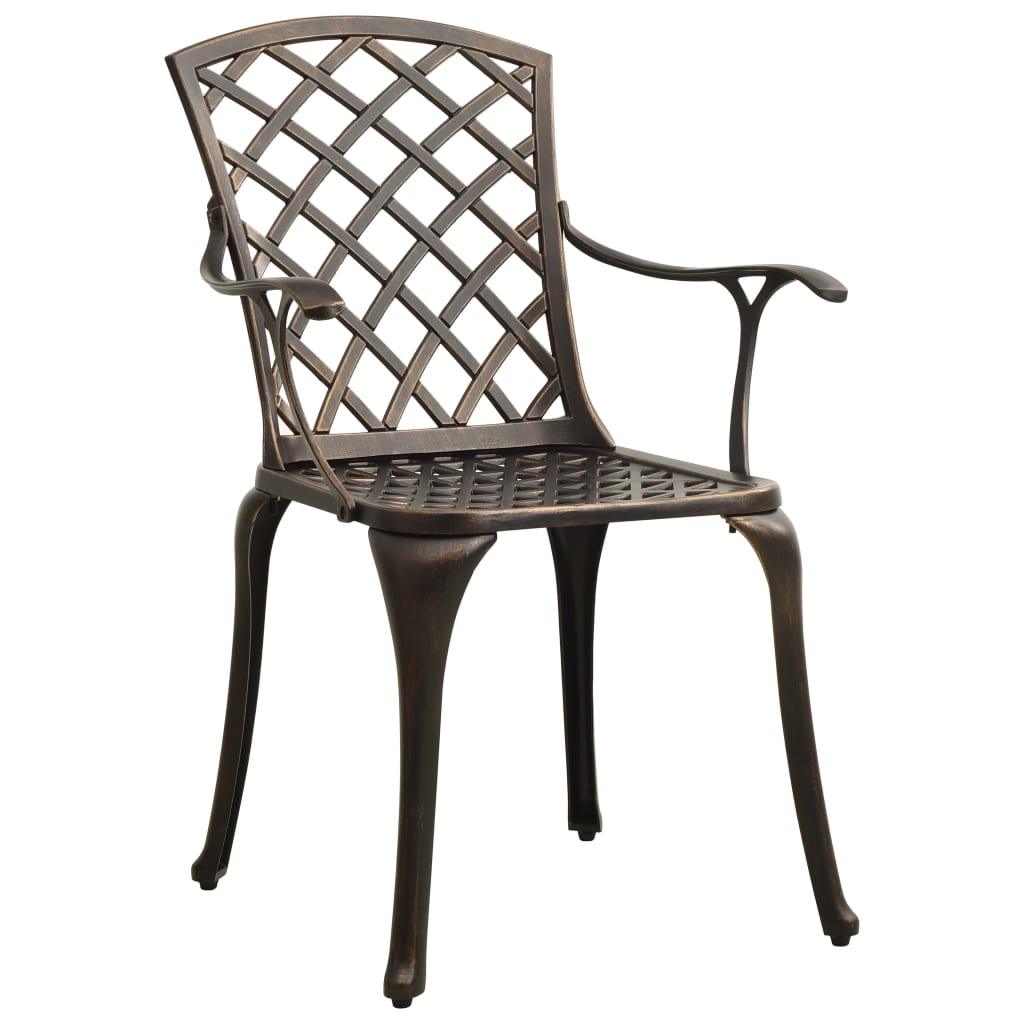 Patio Chairs 4 pcs Cast Aluminum Bronze at Set Shop and Smile