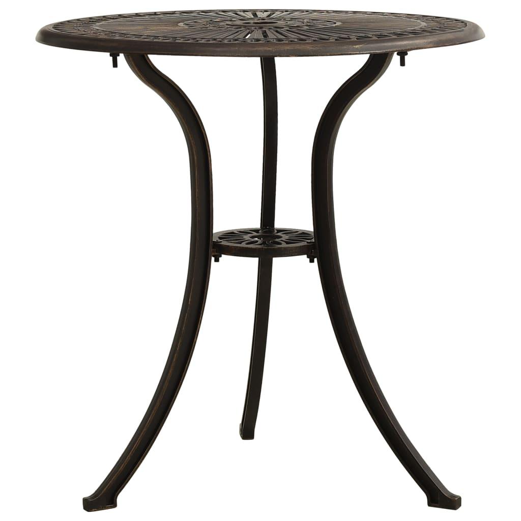 Patio Table Bronze 24.4"x24.4"x25.6" Cast Aluminum at Set Shop and Smile