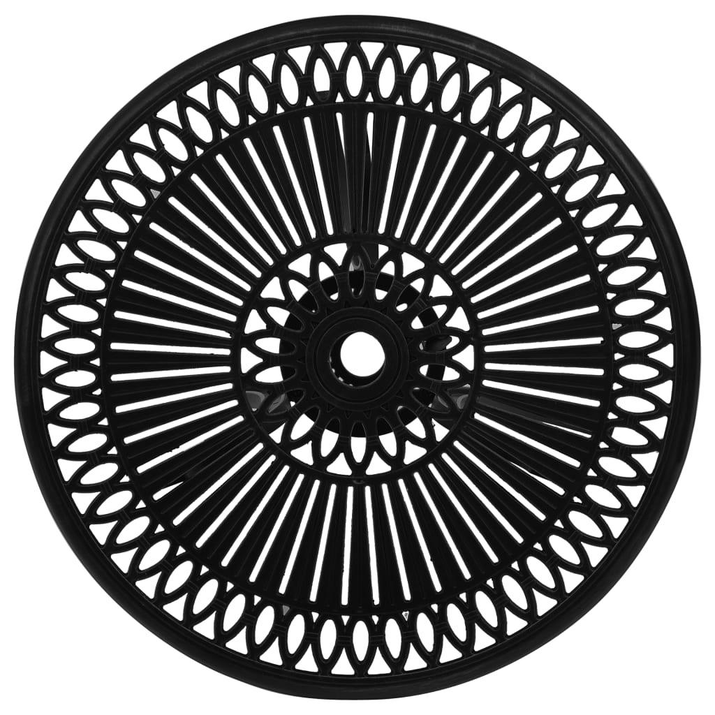 Patio Table Black 24.4"x24.4"x25.6" Cast Aluminum at Set Shop and Smile