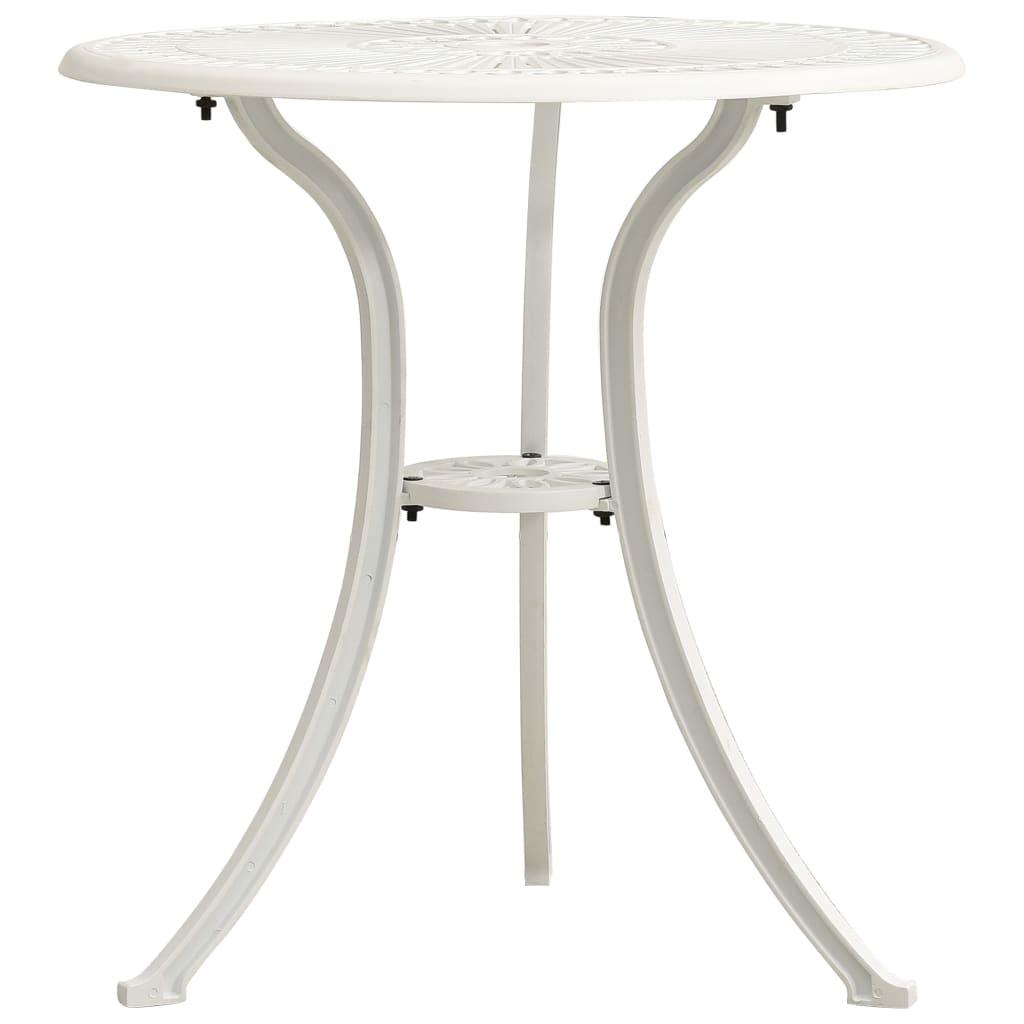 Patio Table White 24.4"x24.4"x25.6" Cast Aluminum at Set Shop and Smile