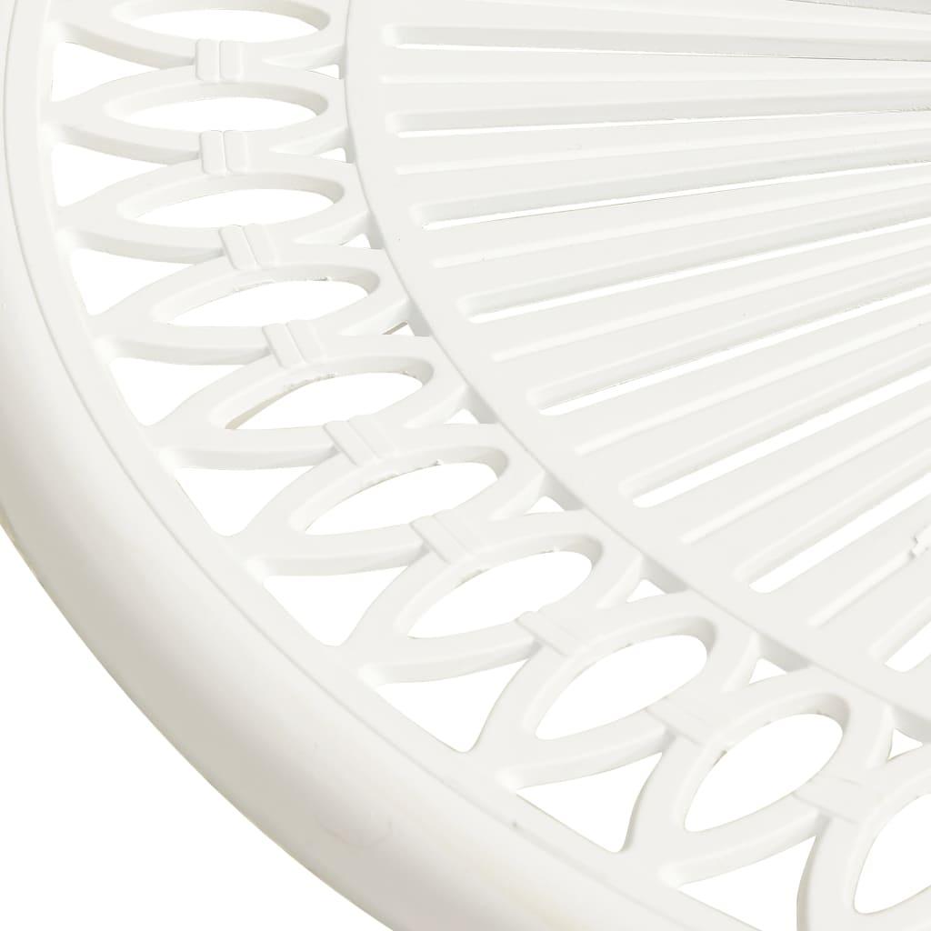 Patio Table White 24.4"x24.4"x25.6" Cast Aluminum at Set Shop and Smile