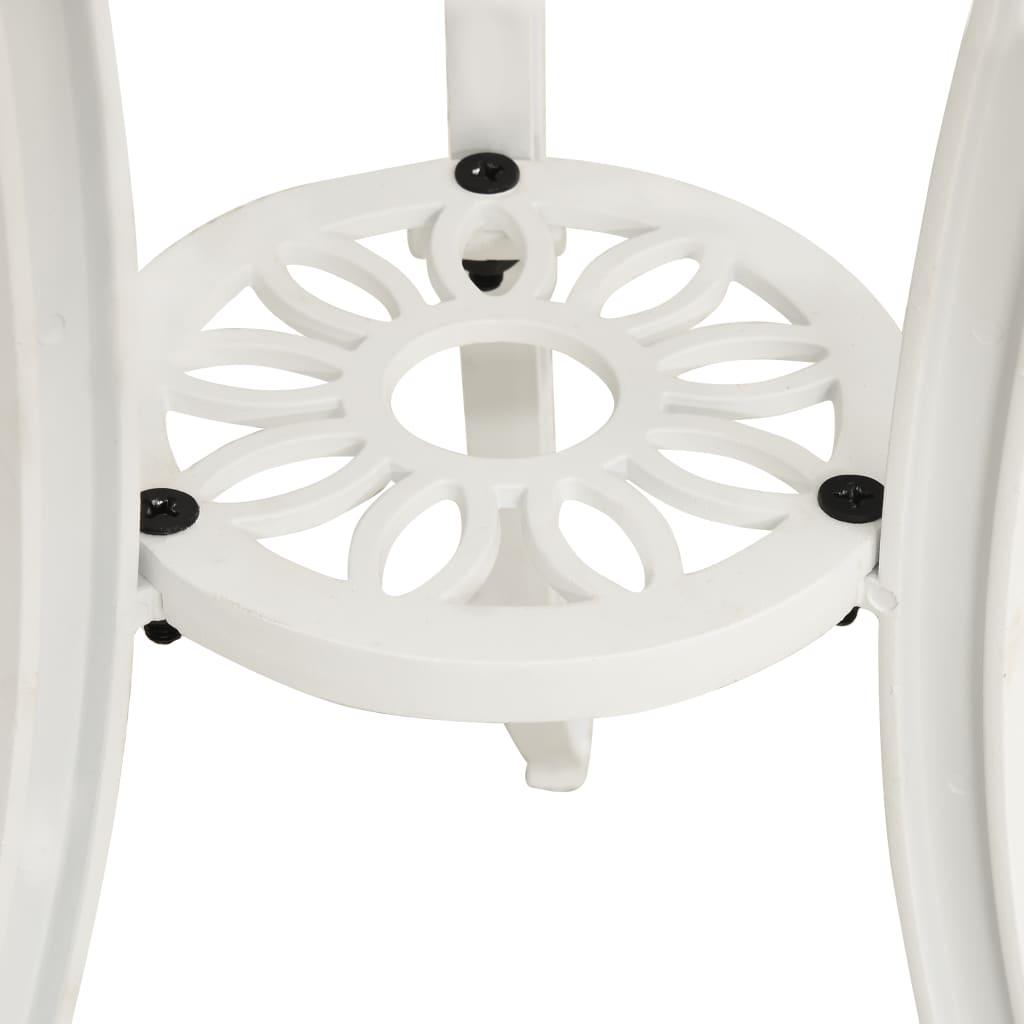 Patio Table White 24.4"x24.4"x25.6" Cast Aluminum at Set Shop and Smile