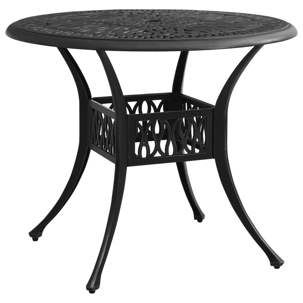 Patio Table Black 35.4"x35.4"x29.1" Cast Aluminum at Set Shop and Smile