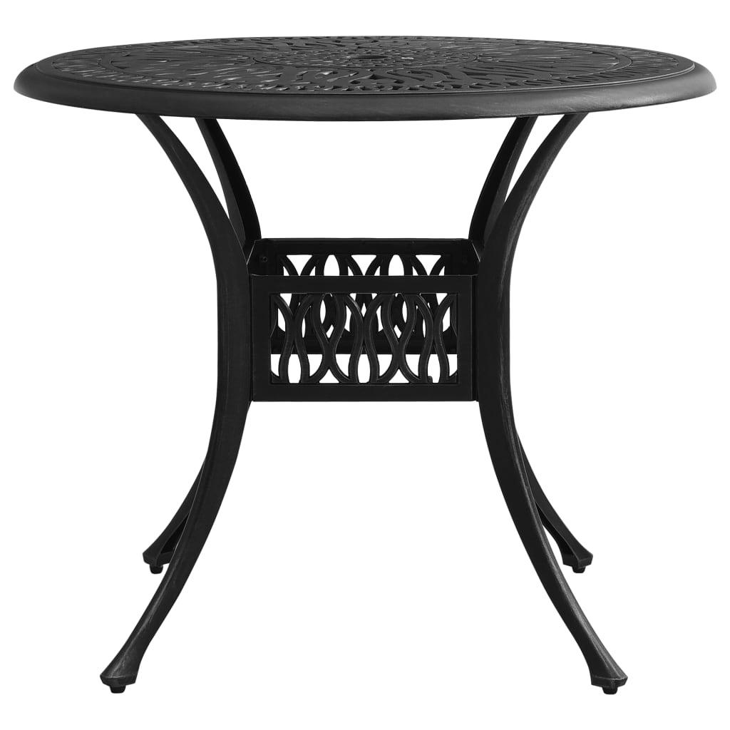 Patio Table Black 35.4"x35.4"x29.1" Cast Aluminum at Set Shop and Smile