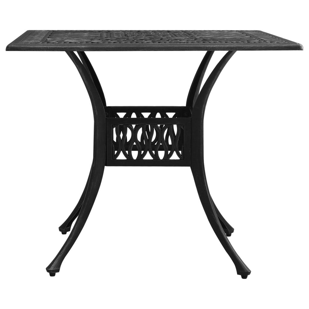 Patio Table Black 35.4"x35.4"x28.7" Cast Aluminum at Set Shop and Smile