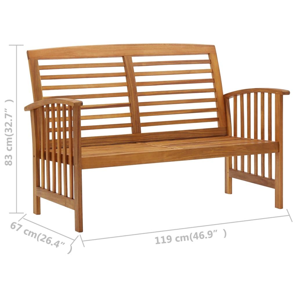 4 Piece Patio Lounge Set Solid Acacia Wood at Set Shop and Smile