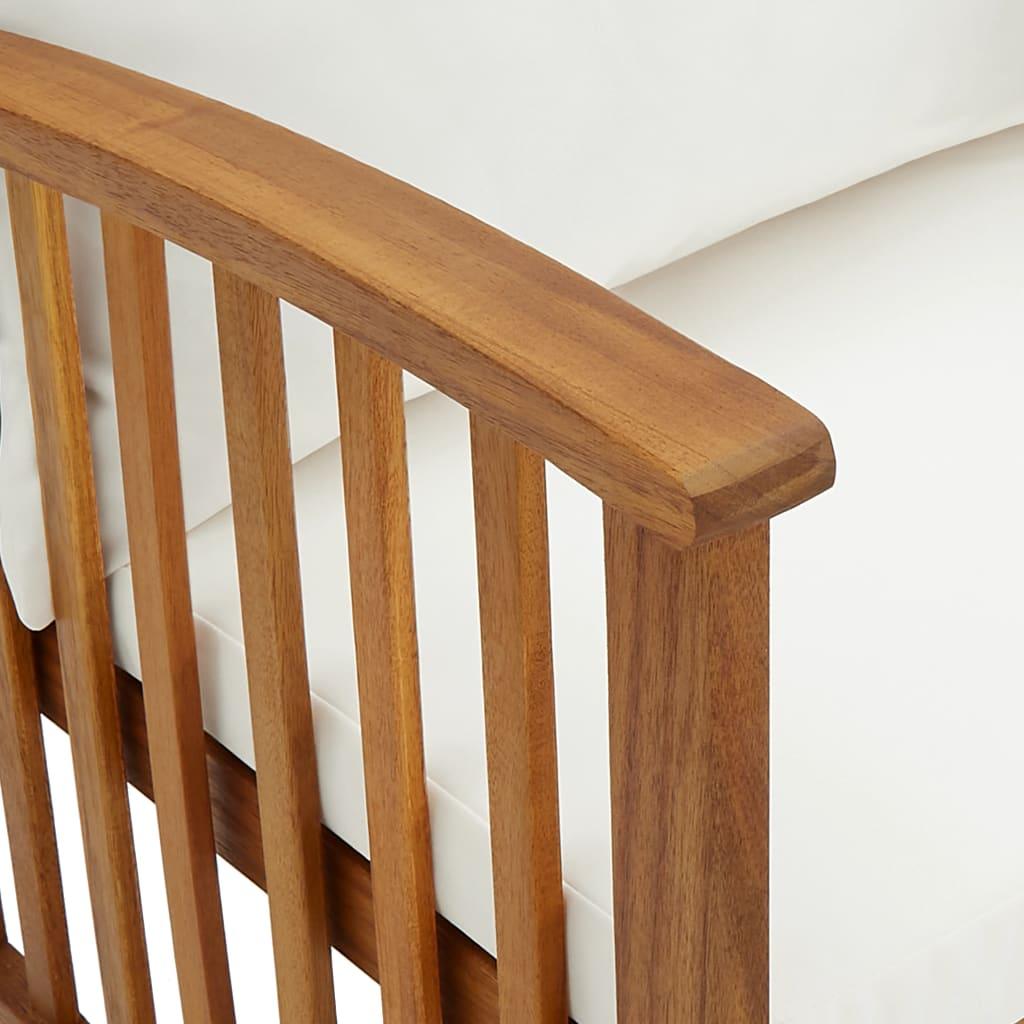 5 Piece Patio Lounge Set with Cushions Solid Acacia Wood at Set Shop and Smile