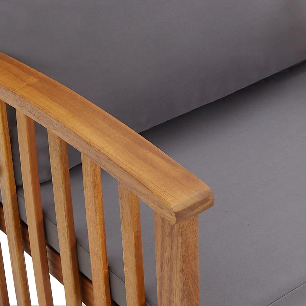 3 Piece Patio Lounge Set with Cushions Solid Acacia Wood at Set Shop and Smile