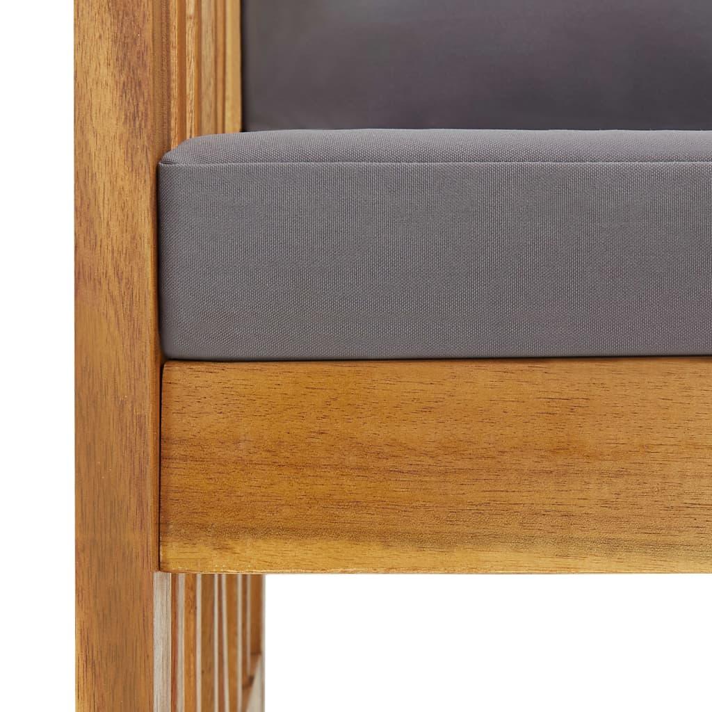 5 Piece Patio Lounge Set with Cushions Solid Acacia Wood at Set Shop and Smile