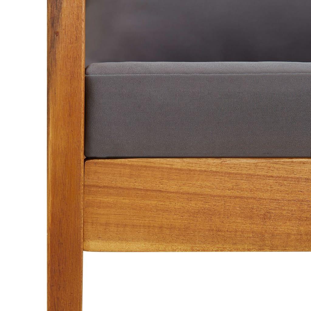 4 Piece Patio Lounge Set with Cushions Solid Acacia Wood at Set Shop and Smile