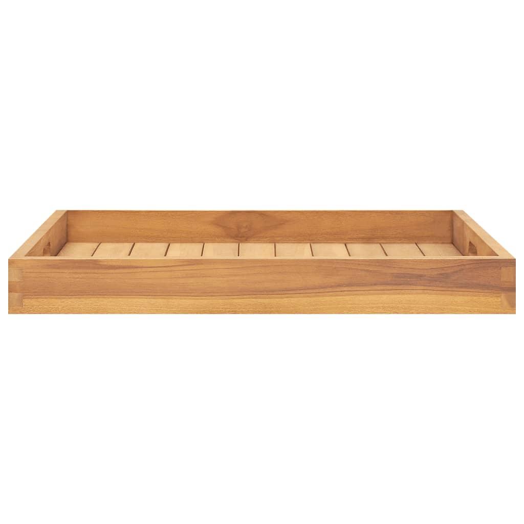 Serving Tray 23.6"x23.6" Solid Wood Teak at Set Shop and Smile