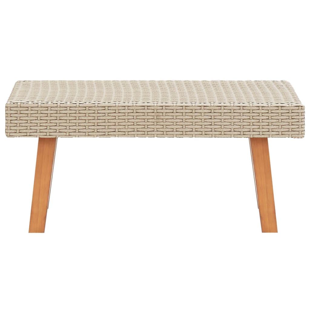 2 Piece Patio Lounge Set with Cushions Poly Rattan Beige at Set Shop and Smile