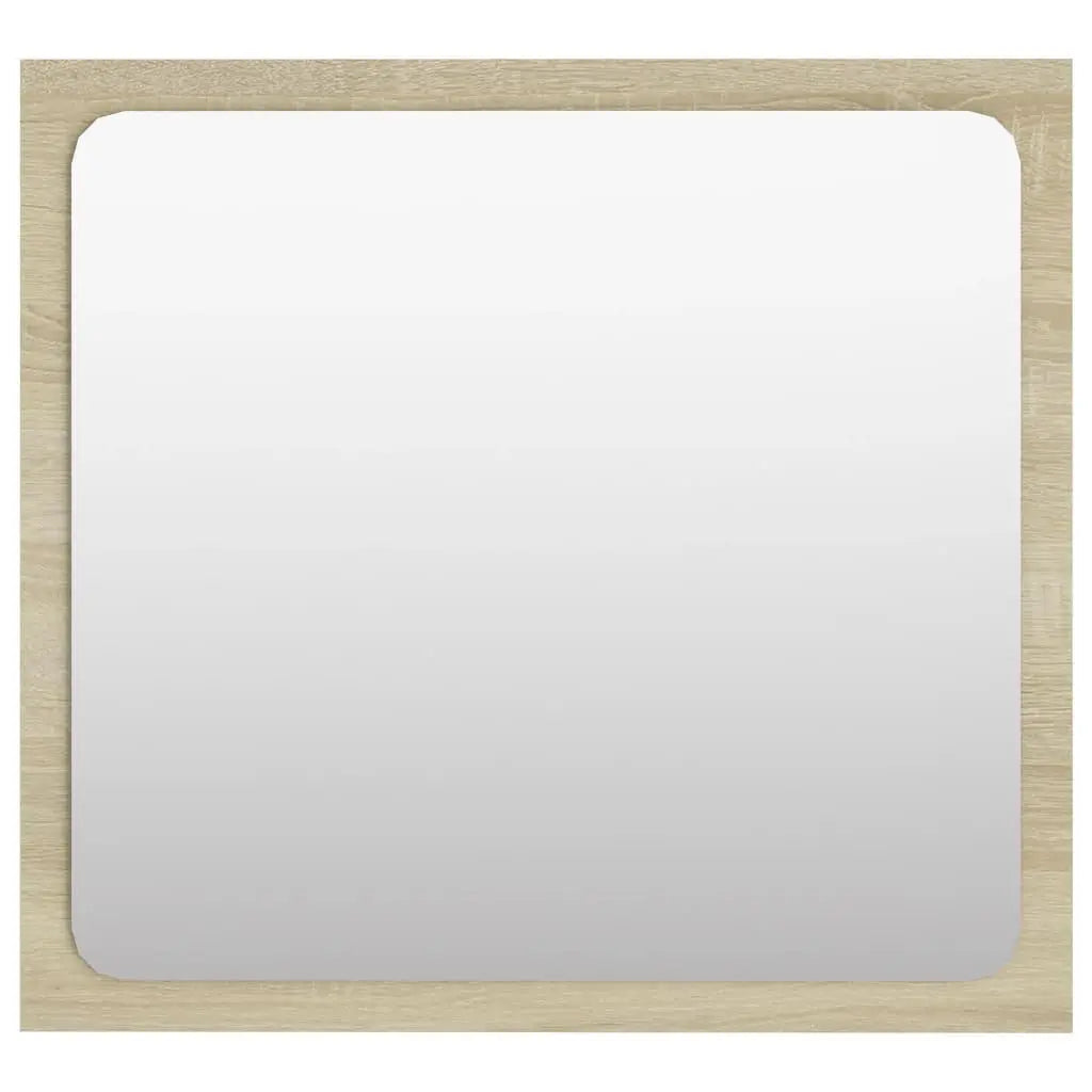 Bathroom Mirror Sonoma Oak 15.7"x0.6"x14.6" Engineered Wood at Set Shop and Smile