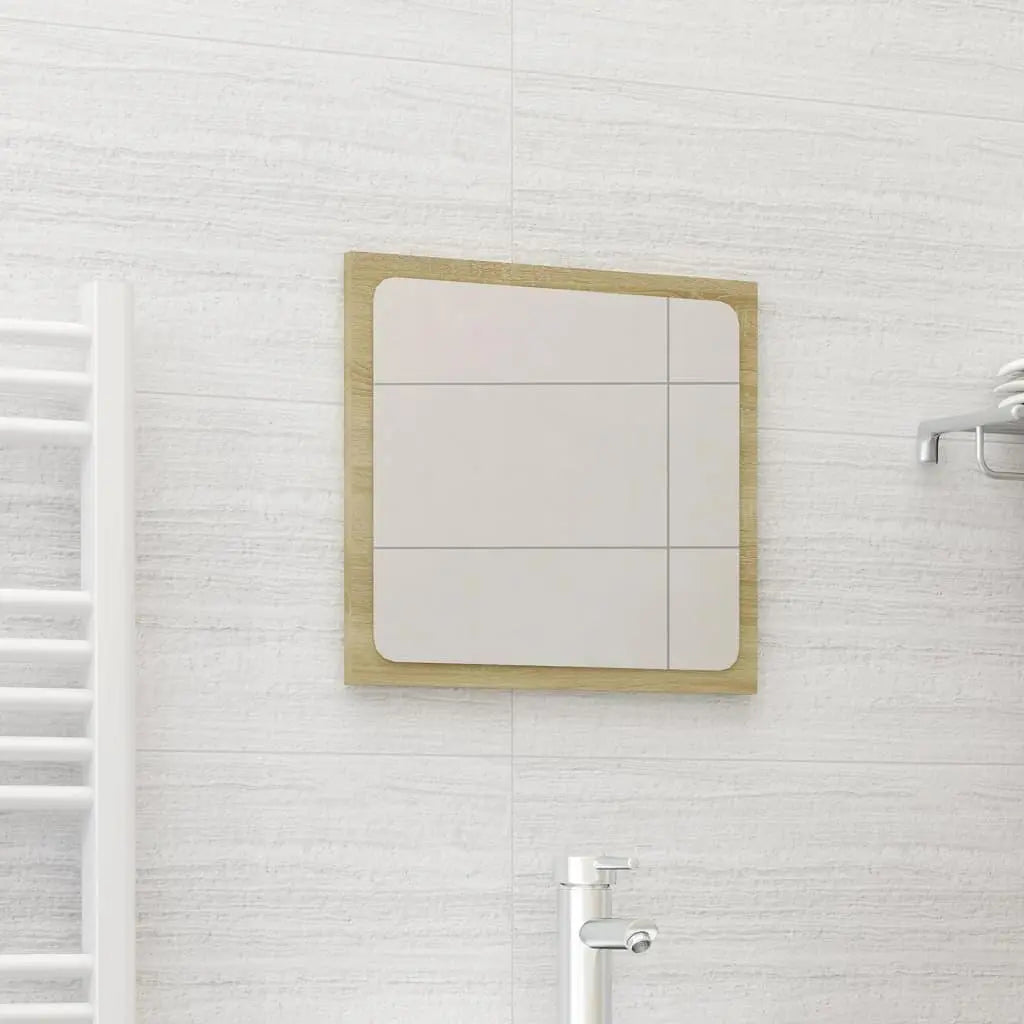 Bathroom Mirror Sonoma Oak 15.7"x0.6"x14.6" Engineered Wood at Set Shop and Smile