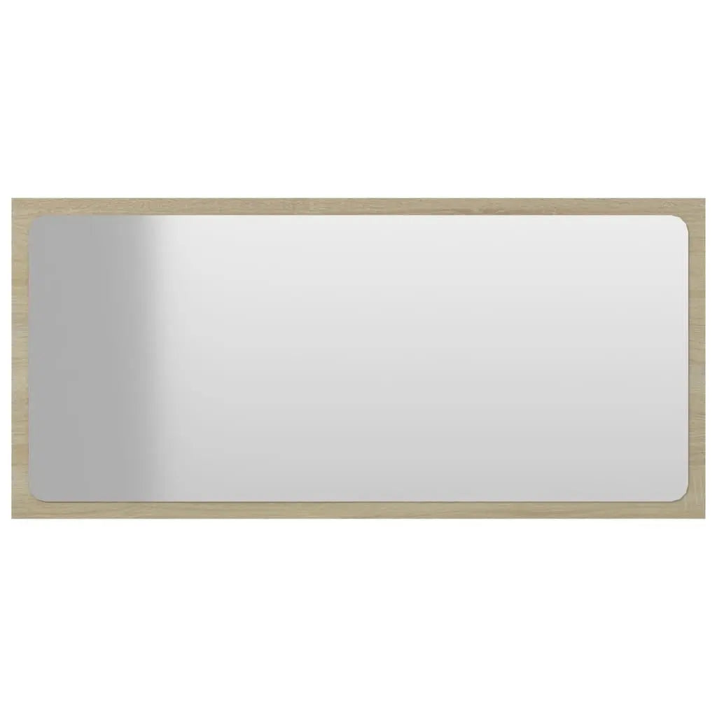 Bathroom Mirror Sonoma Oak 31.5"x0.6"x14.6" Engineered Wood at Set Shop and Smile