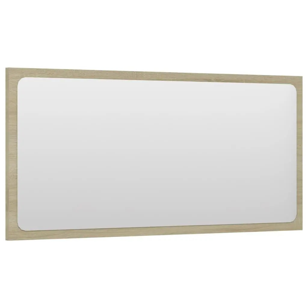 Bathroom Mirror Sonoma Oak 31.5"x0.6"x14.6" Engineered Wood at Set Shop and Smile
