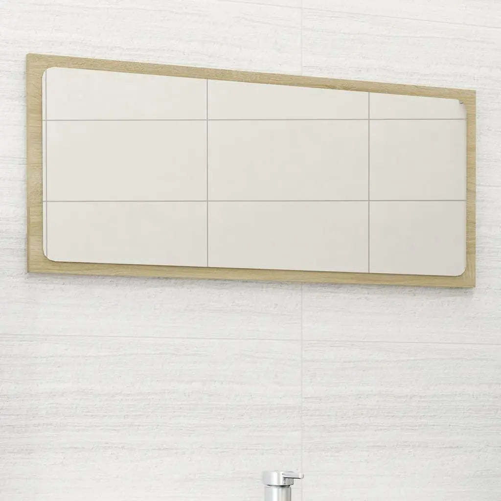 Bathroom Mirror Sonoma Oak 31.5"x0.6"x14.6" Engineered Wood at Set Shop and Smile